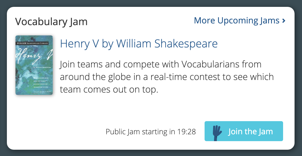 Announcing Public, Scheduled Vocabulary Jams Announcements