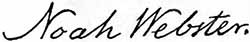 Noah Webster signature