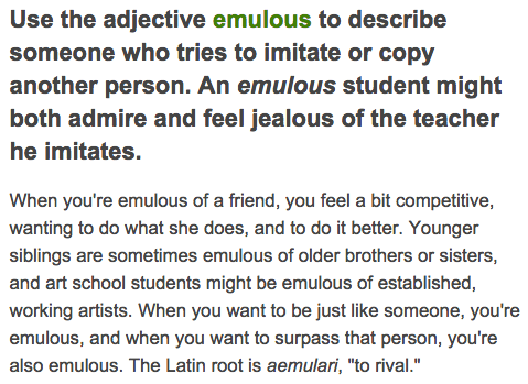 Emulous Examples Sibling Strife? A Word You Don't Know Might Explain Why : Tasty Morsels ...