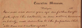 Gettysburg Address excerpt