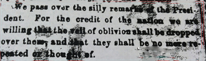 Editorial from the Patriot & Union critical of Lincoln's speech